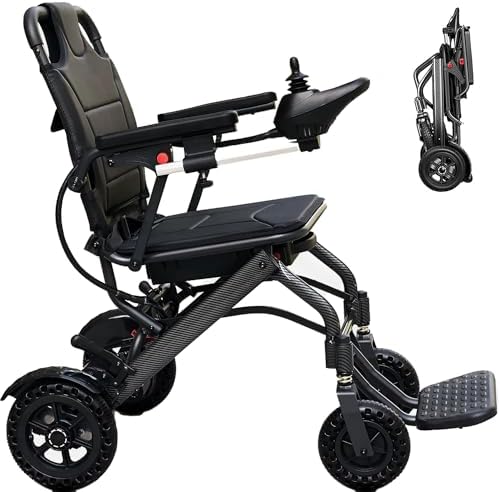 Lightweight Portable Electric Wheelchair for Adults, 13kg Folding Motorized Power Chair, 19km Travel Range, Airline Approved